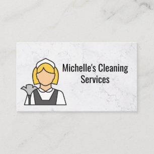 Städning tjänst Maid Logotyp Visitkort