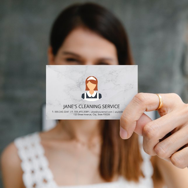 Städning tjänst | Maid Service Visitkort (Skapare uppladdad)