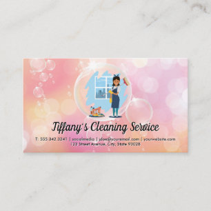 Städning tjänst Maid Städning Soap Bubbles Visitkort