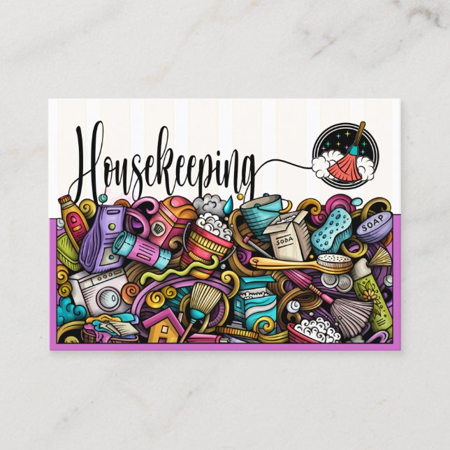 Städning tjänst visitkort (Framsida)