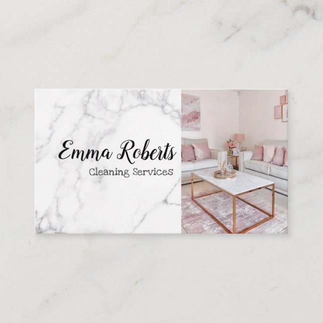 Städning tjänster | Affärskort av Maid-tjänst Visitkort (Framsida)