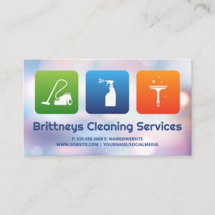 Städning tjänster Blue Collar Janitorial Visitkort
