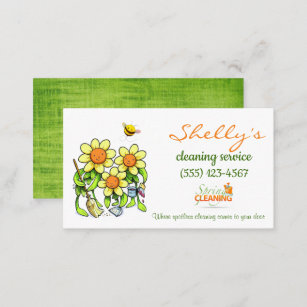 Städning tjänster för Cute Flower Design House Visitkort