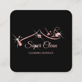 Städning tjänster för Maid Städning House professi Fyrkantigt Visitkort