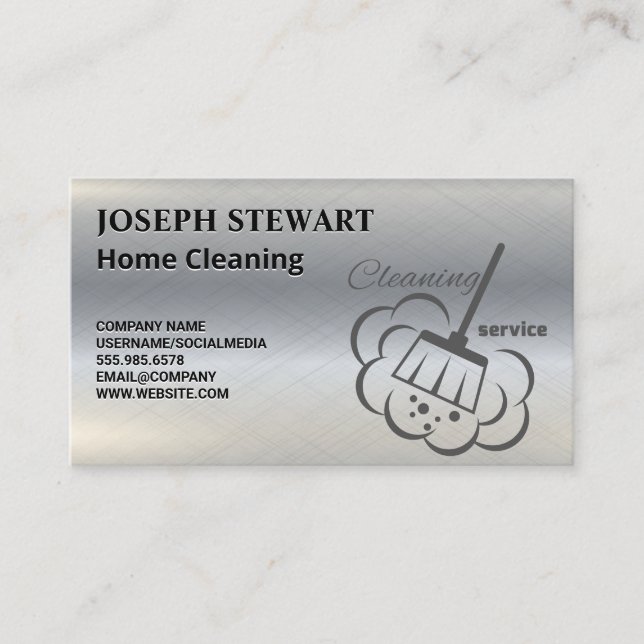 Städning tjänster | Hemrengöringsmedel Visitkort (Framsida)