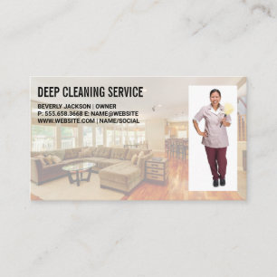Städning tjänster Levnadslokal Maid Visitkort