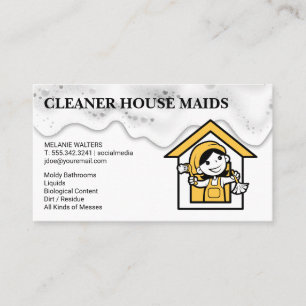 Städning tjänster Maid Logotyp Visitkort