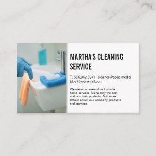 Städning tjänster   Maid Scrubbing Sink Visitkort