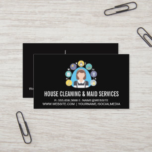 Städning tjänster Maid Verktyg and Services Visitkort