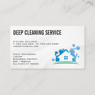 Städning tjänster   Soap Bubbles House-Logotyp Visitkort