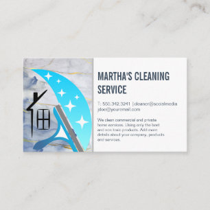 Städning tjänster Squeegee House Logotyp Visitkort