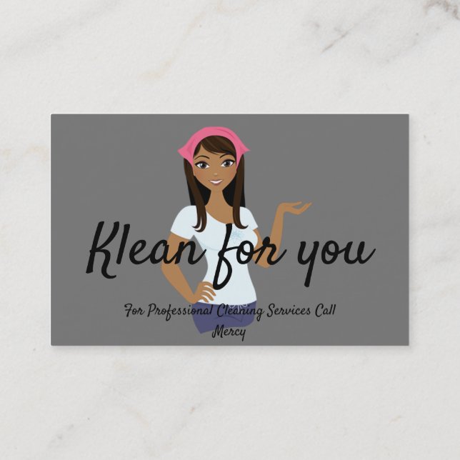 Städning tjänster visitkort (Baksida)