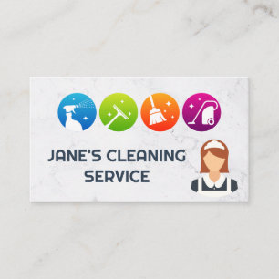 Städning tjänstikoner   Maid Icons Visitkort