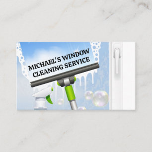 Städning tjänstleveranser Squeegee Maid Visitkort