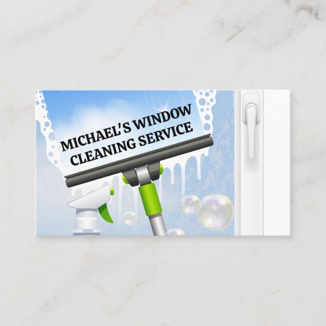 Städning tjänstleveranser | Squeegee | Maid Visitkort (Framsida)