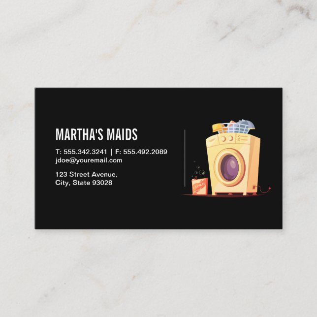 Städning tjänstvakuum visitkort (Framsida)