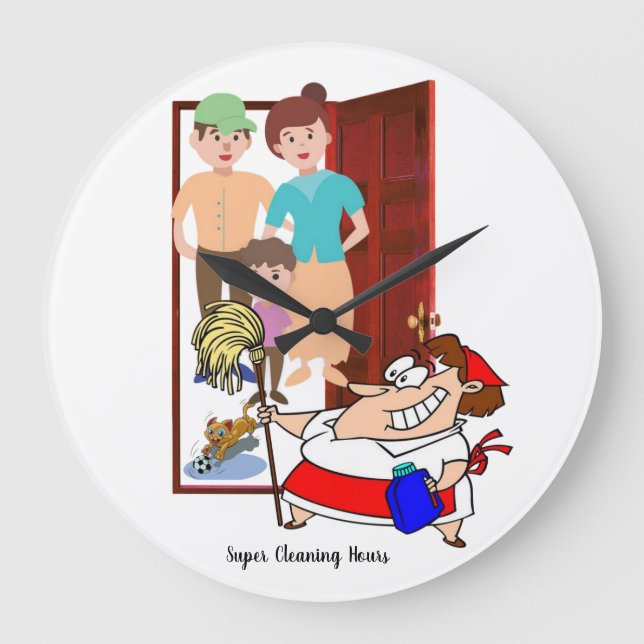 Städning Toppen-klockslag för Dam Stor Klocka (Framsida)