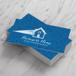 Städning tryck Tvättande blått Städning Visitkort