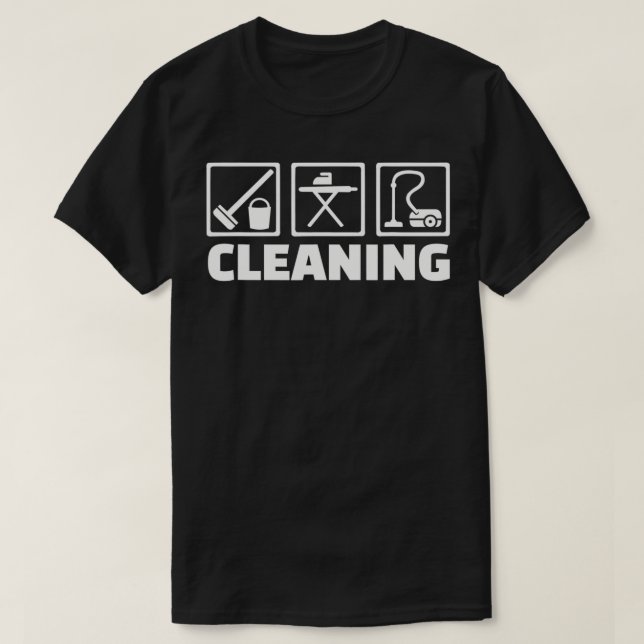 Städning utrustning t shirt (Design framsida)