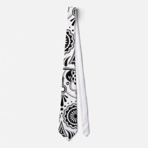 Stads- Aztec svartvit tie Slips
