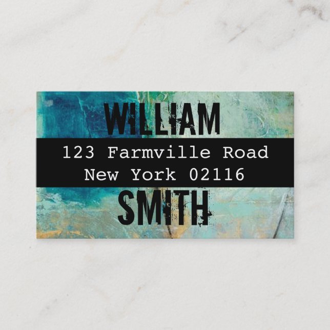 stads- förfalla grafittivisitkortar visitkort (Framsida)