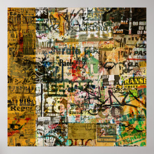 stads- grafitti förfaller affischen poster