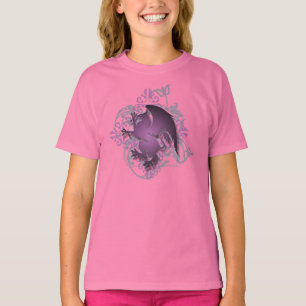 Stads- Grunge för fantasiplommongrip lurar T-trö T-shirt