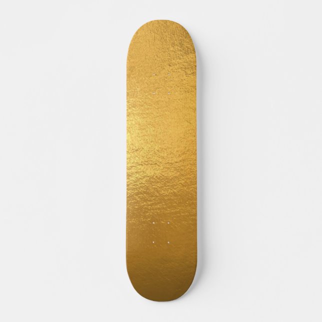 Stads- guld för tunnelbanan 24k pläterar mini skateboard bräda 18,5 cm (Framsida)
