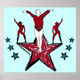 Stads- gymnastikillustration poster
