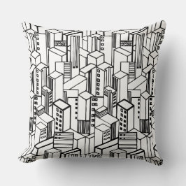 Stads- hand plockademönster kudde