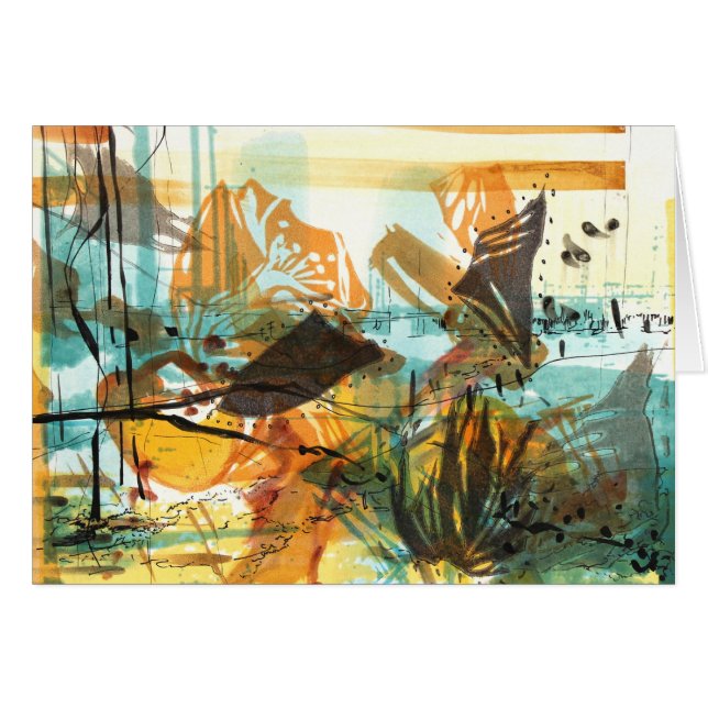 Stads- huvudväg Kalifornien för abstrakt Hälsningskort (Framsidan Horizontal)