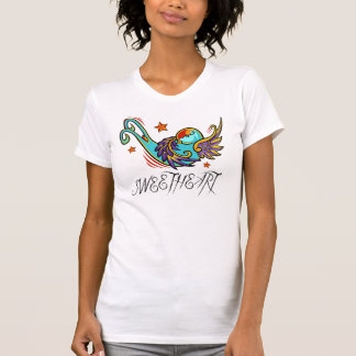 Stads- konstnärlig fågel för t-shirt
