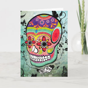 Stads- kort för Muerte day of the deadillustration