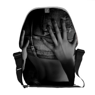 Stads- messenger bag för jeansflicka B/W