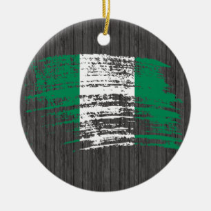 Stads- Nigeria Julgransprydnad Keramik