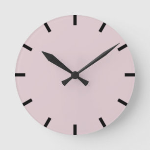 Stads- rosa pastell för Minimalismsvarthem Rund Klocka