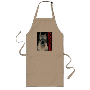 Stads- Schnauzerhund design Långt Förkläde