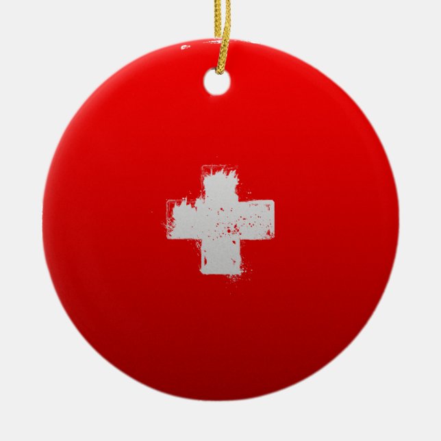 Stads- Schweitz Julgransprydnad Keramik (Framsidan)