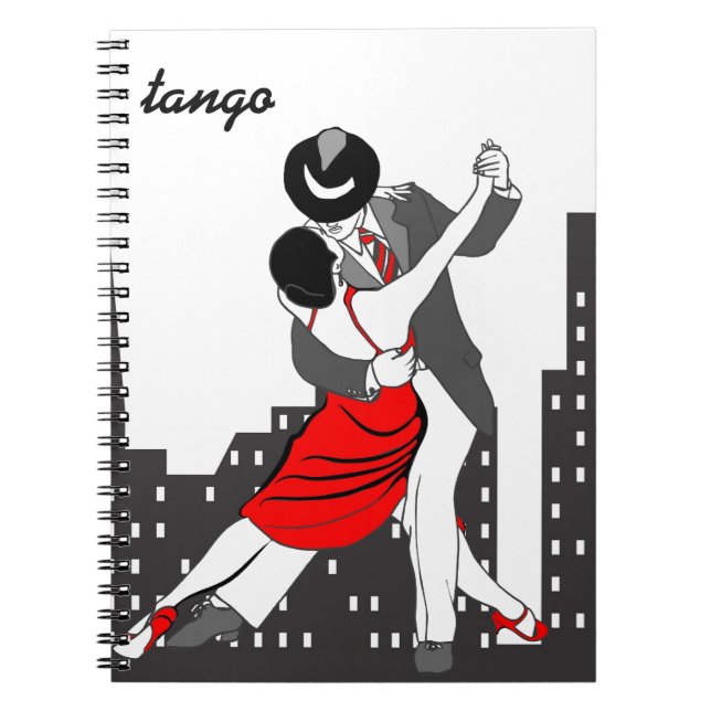 Stads- tango anteckningsbok med spiral (Framsidan)