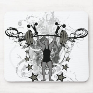 Stads- Weightlifterillustration Musmatta