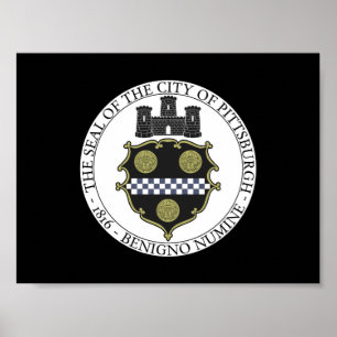 Stadsäl för Pittsburgh Poster