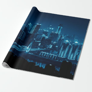Stadsarkitektur i Bro på natten i Cho Presentpapper
