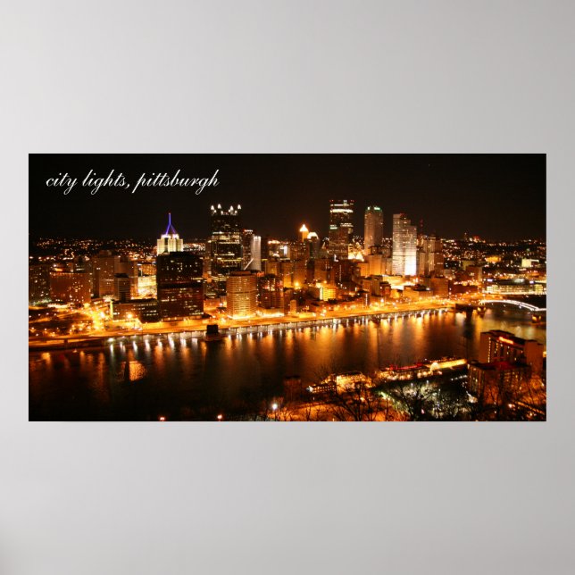stadsbelysning, pittsburgh poster (Framsidan)