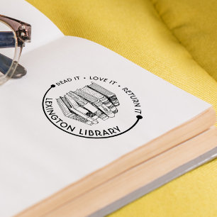 Stadsbibliotek Läs Det Älska Det Återlämna Det Anp Självfärgande Stämpel