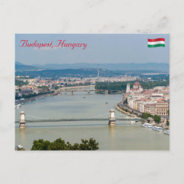 Stadsbild av Donau i Budapest - Ungern Vykort