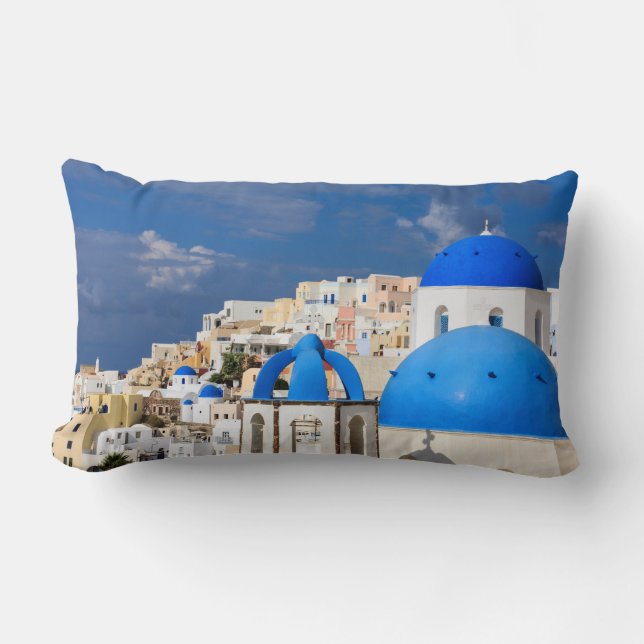 Stadsbild av Santorini, Grekland Lumbarkudde (Framsida)