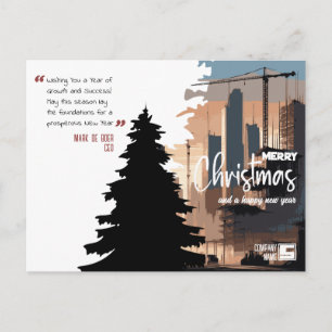 Stadsbild & Trädkonstruktion Arkitektur x-Mas Helg Vykort