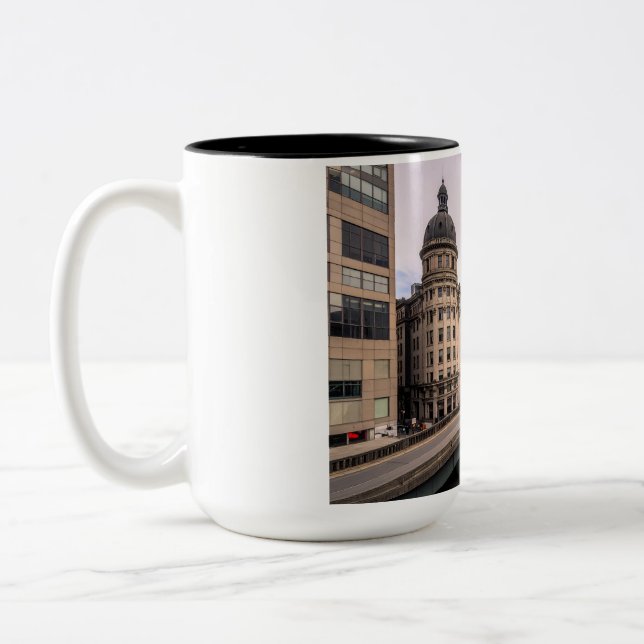 stadsbild Två-Tonad mugg (Vänster)