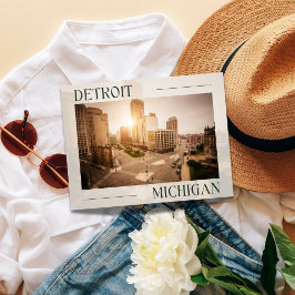 Stadsbildens charm: Detroits intryck Vykort
