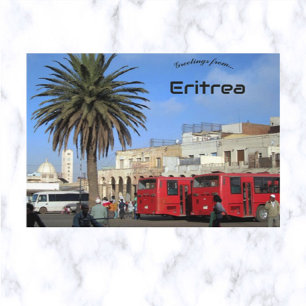 Stadsbuss terminal Asmara Eritrea Vykort